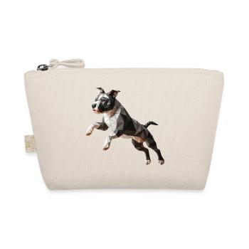 Hund Staffordshire Bullterrier Origami 3d - Bio-Täschchen - Natur - Vorne