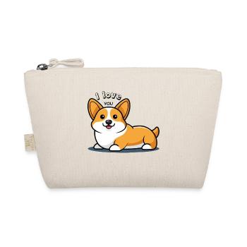 "3D Smiles: A Puppy's Love" - Organic Pouch - nature - Front