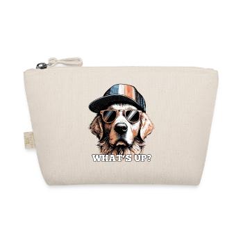 Was geht ab? Cooler Golden Retriever Geschenk - Bio-Täschchen - Natur - Vorne