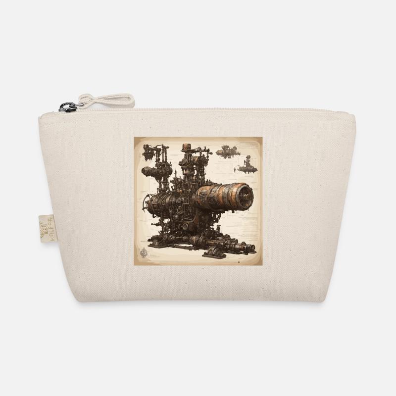 Blueprint / Sepia / Vintage / Retro / Machine Organic Pouch