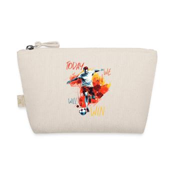 Soccer Striker Action, Motivational Quote - Organic Pouch - nature - Front