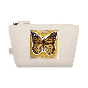 Yellow Watercolor Butterfly - Organic Pouch - nature - Front