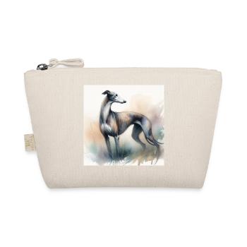 Aquarell Greyhound - Bio-Täschchen - Natur - Vorne