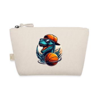 T-Rex Dinosaur Basketball Sunglasses Gift - Organic Pouch - nature - Front