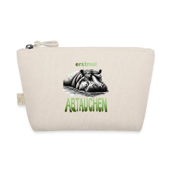 Hippopotamus: "First of all, dive in" - Organic Pouch - nature - Front