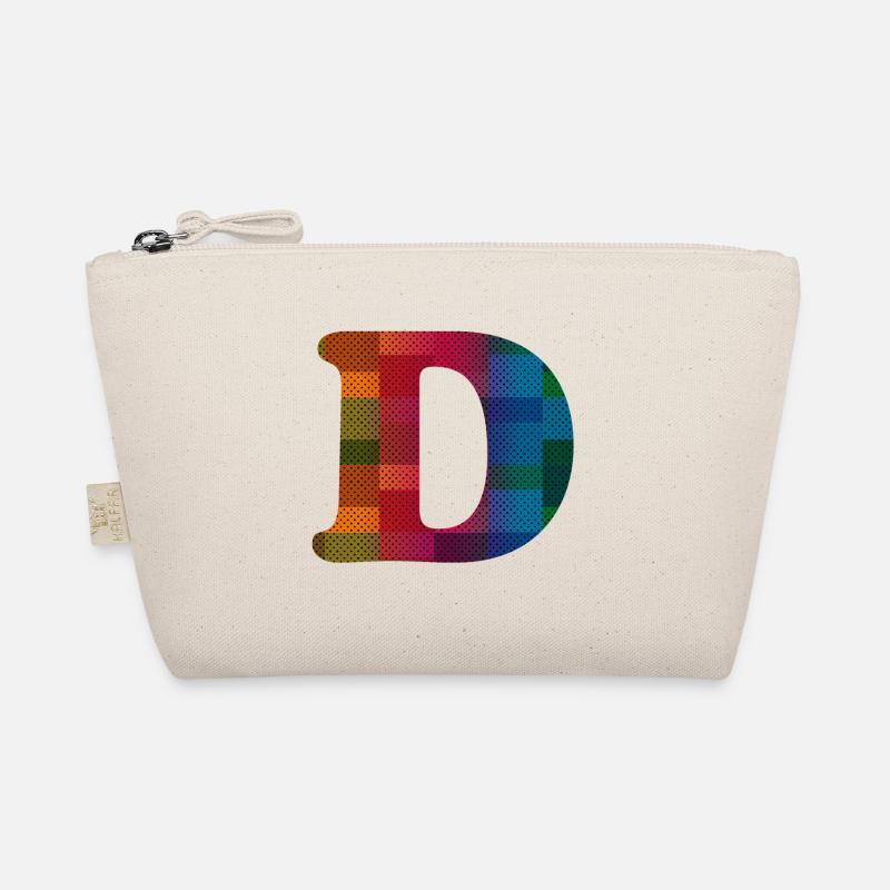 Letter D Vintage Organic Pouch