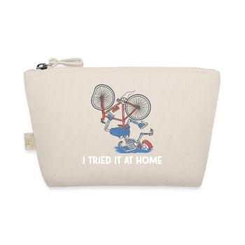 I Tried It At Home Skeleton Bike Accident - Organic Pouch - nature - Front