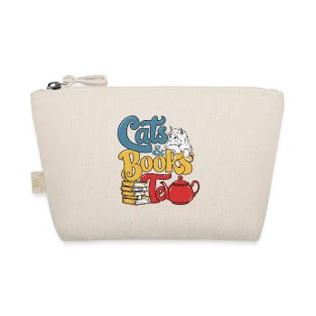 Cats and Books Theme Design - Organic Pouch - nature - Front