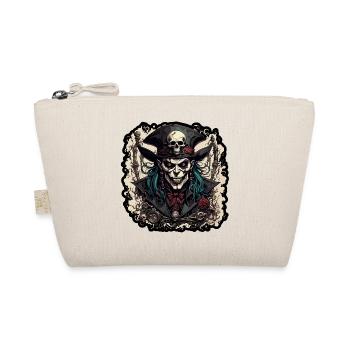 Pirat / Ahoi / Anker / Kapitän / Totenkopf / Rum - Bio-Täschchen - Natur - Vorne
