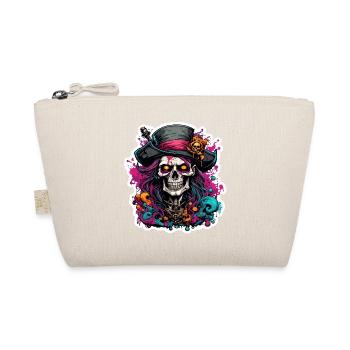 Pirat / Ahoi / Anker / Kapitän / Totenkopf / Rum - Bio-Täschchen - Natur - Vorne