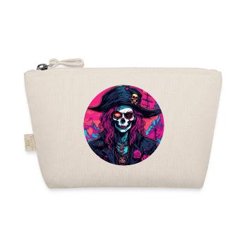 Piratin / Ahoi / Anker / Kapitän / Totenkopf / Rum - Bio-Täschchen - Natur - Vorne