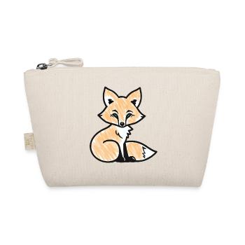 Roter Fuchs (Schwarz) - Bio-Täschchen - Natur - Vorne