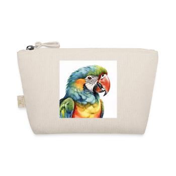 Aquarell-Ara - Bio-Täschchen - Natur - Vorne