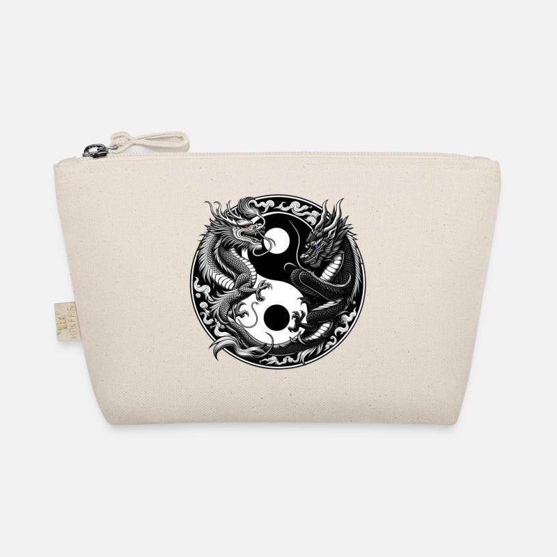 Yin-Yang-Drachen - Bio-Täschchen - Natur