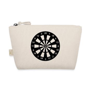 Dartboard stylish in white - Organic Pouch - nature - Front