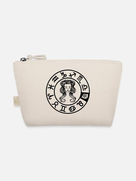 Virgo zodiac sign in circle of twelve signs - Organic Pouch - nature - Front