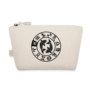 Pisces zodiac sign in circle of twelve signs - Organic Pouch - nature - Front