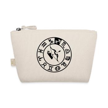 Sagittarius zodiac sign in circle of 12 characters - Organic Pouch - nature - Front