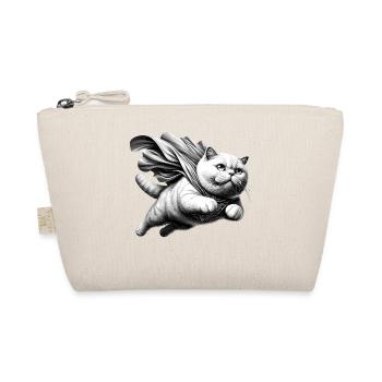 Super Katze BKH weiß Britisch Kurzhaar Geschenk - Bio-Täschchen - Natur - Vorne