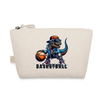Basketball T-Rex Dinosaur Gift - Organic Pouch - nature - Front