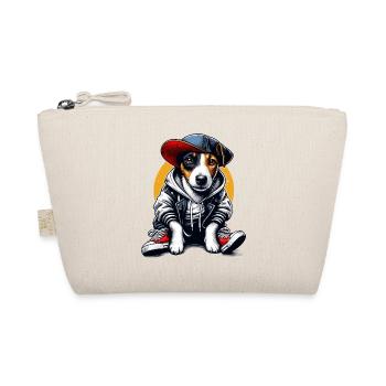 Jack Russell Terrier cool Hip Hop Geschenk - Bio-Täschchen - Natur - Vorne