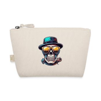 Skull / Totenkopf / Skelett / Gothic / Tattoo - Bio-Täschchen - Natur - Vorne