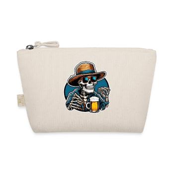 Skull / Totenkopf / Skelett / Gothic / Tattoo - Bio-Täschchen - Natur - Vorne