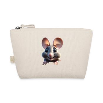 Whimsical Mouse Cheer - Organic Pouch - nature - Front