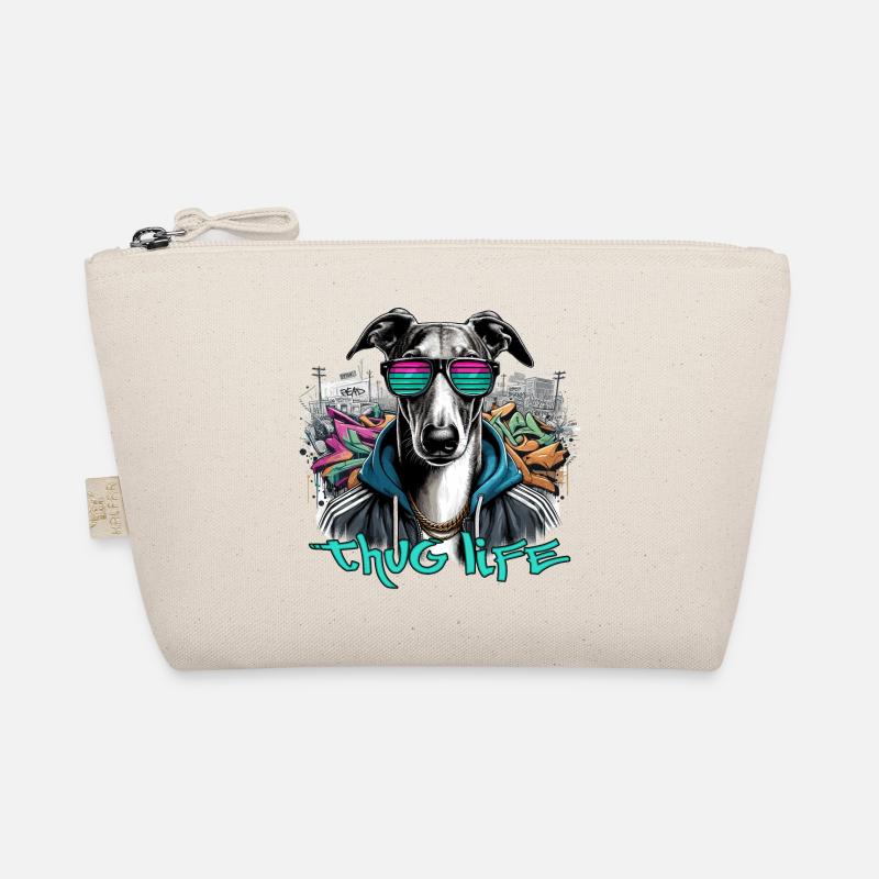 Windhund Gangster Leben Graffiti Geschenk Bio-Täschchen