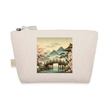 Japan Vintage Holzbrücke - Bio-Täschchen - Natur - Vorne
