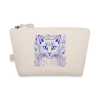 Cat Face Cat Cats Birthday Gift - Organic Pouch - nature - Front