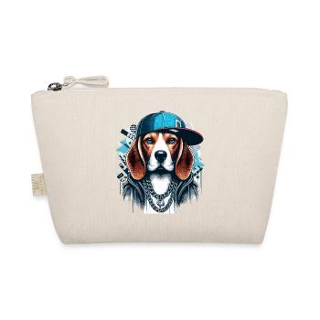 Beagle Gangsta Dog Cappy Gift - Organic Pouch - nature - Front