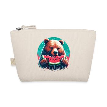 Watermelon Bear Yummy Gift - Organic Pouch - nature - Front