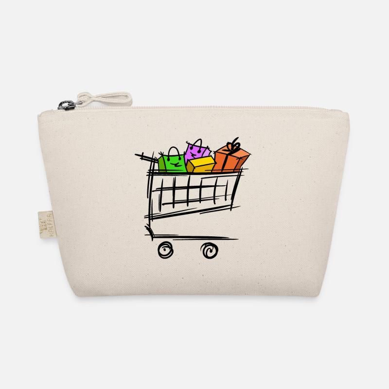 Voller Einkaufswagen Einkaufstaschen Geschenke - Bio-Täschchen - Natur