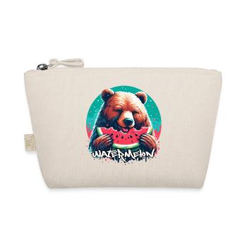 Watermelon Bear Yummy Gift - Organic Pouch - nature - Front