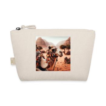 true camel in a desert A5 - Organic Pouch - nature - Front