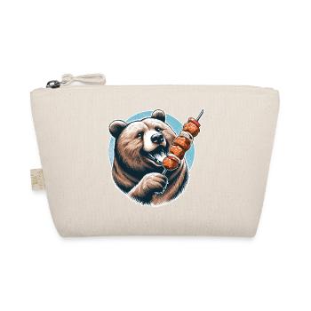 Schaschlik Fleischspieß Bär Geschenk - Bio-Täschchen - Natur - Vorne