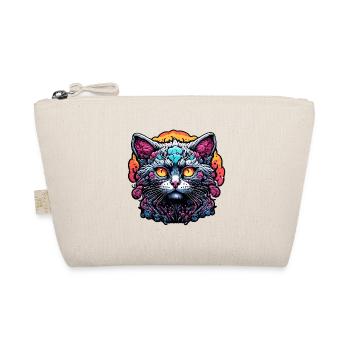 Cool Cat / Funny / Animal / Pet / Crazy - Organic Pouch - nature - Front