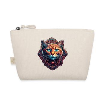 Cool Cat / Funny / Animal / Pet / Crazy - Organic Pouch - nature - Front