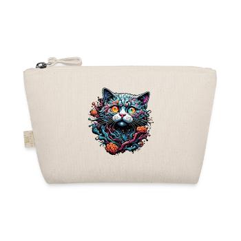 Cool Cat / Funny / Animal / Pet / Crazy - Organic Pouch - nature - Front