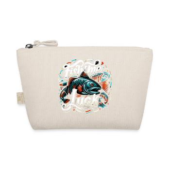 Fish Me Lucky Fishing Gift - Organic Pouch - nature - Front