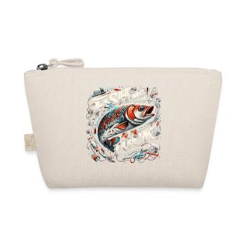 Fish Me Lucky Fishing Gift - Organic Pouch - nature - Front
