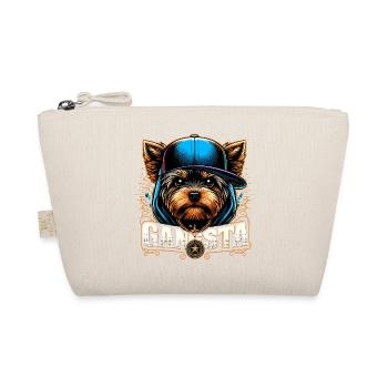 Yorkshire Terrier Gangsta Gangster Hund Geschenk - Bio-Täschchen - Natur - Vorne