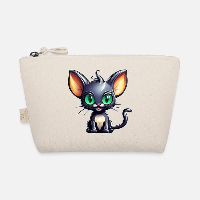 Chat noir mignon dans un style comique Trousse biologique