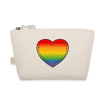 T-shirt LGBT Rainbowheart - Cœur arc-en-ciel - Trousse biologique - nature - Devant
