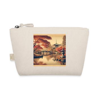 Japan Vintage Teich Abend - Bio-Täschchen - Natur - Vorne