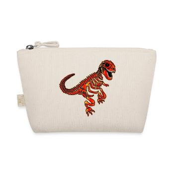 Dinosaur Skeleton Tyrannosaurus Rex Red Fossil - Organic Pouch - nature - Front
