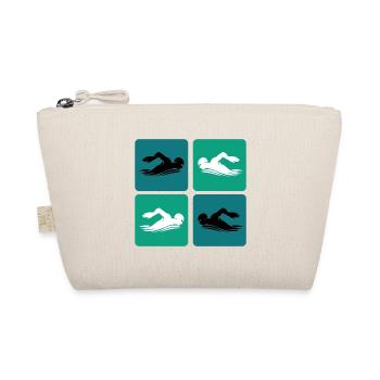 Schwimmen Design - Bio-Täschchen - Natur - Vorne