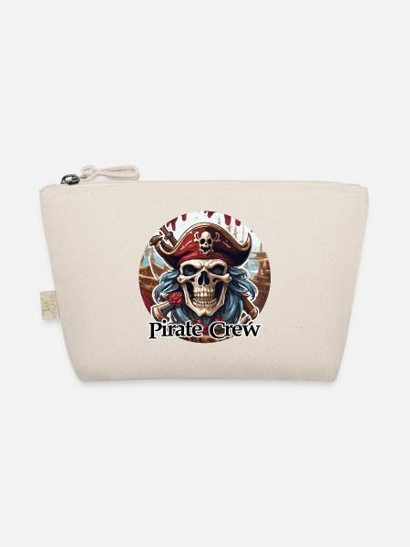 Pirate / Ahoy / Anchor / Captain / Skull / Rum - Organic Pouch - nature - Front