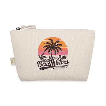 Beach Vibes Retro Surfer Palm Beach Vacation - Organic Pouch - nature - Front